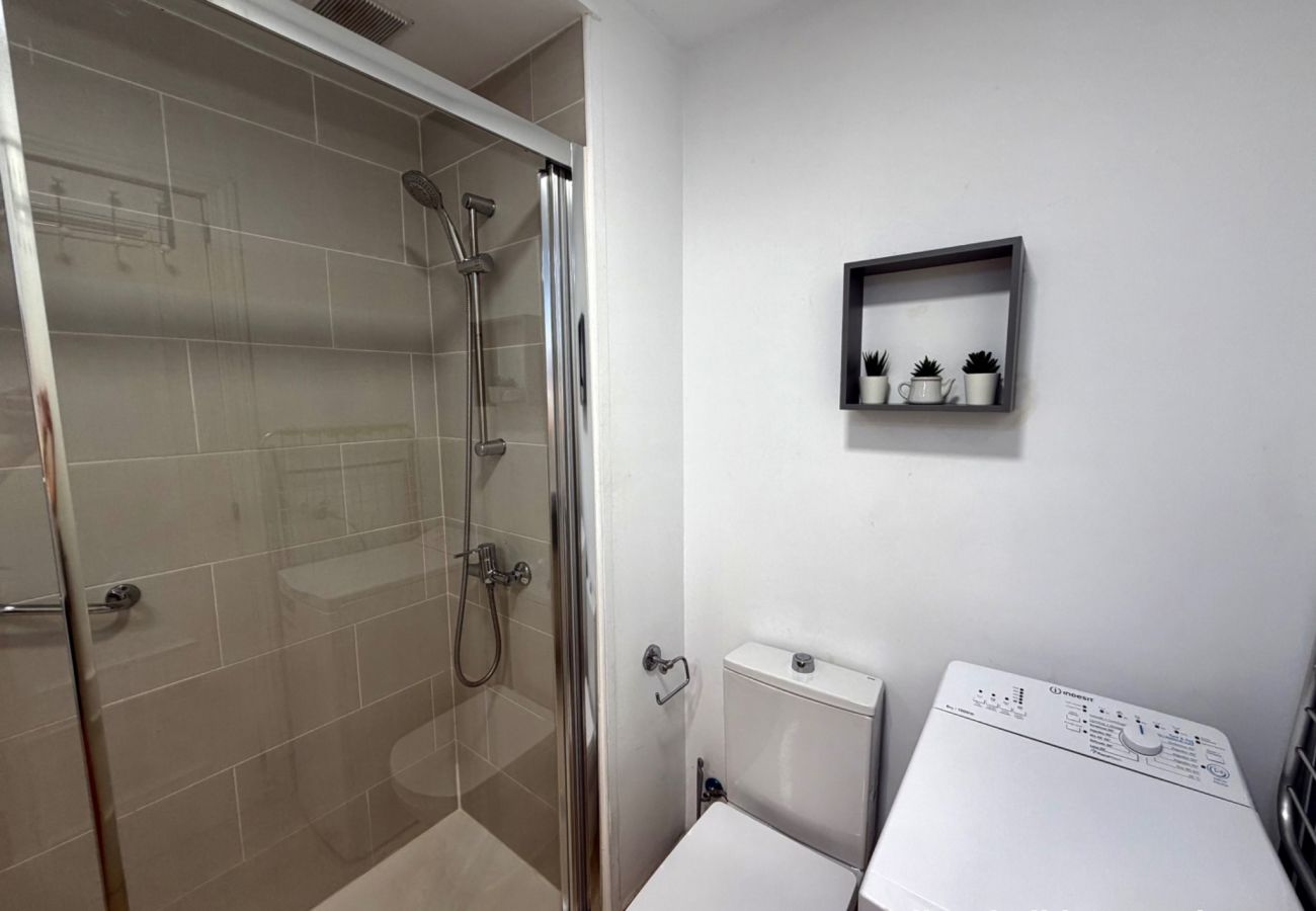 Estudio en Torremolinos - Casa Ángeles - Terraza y vista al mar