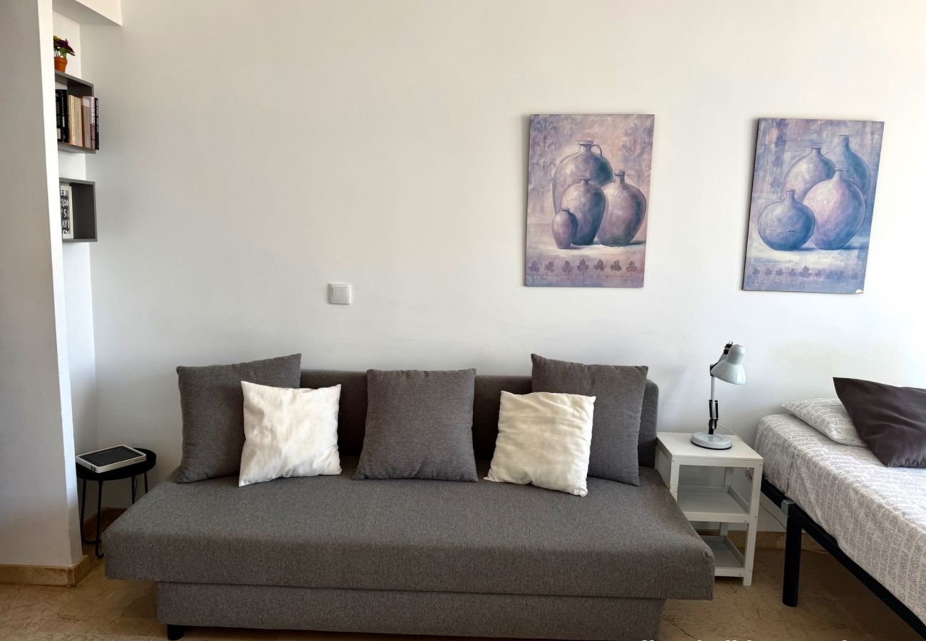 Studio à Torremolinos - Casa Ángeles - Terraza y vista al mar