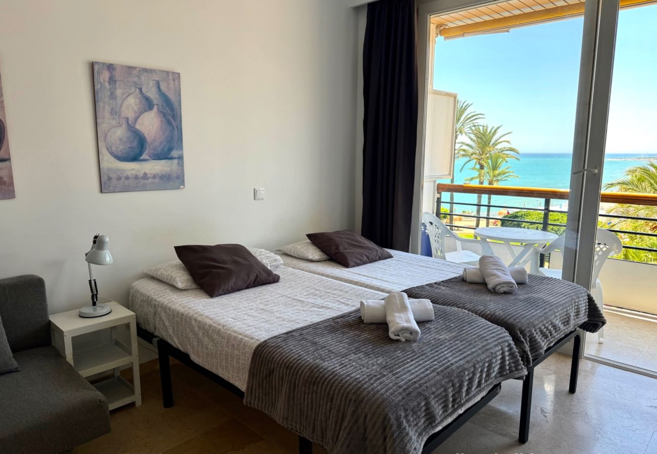 Studio à Torremolinos - Casa Ángeles - Terraza y vista al mar
