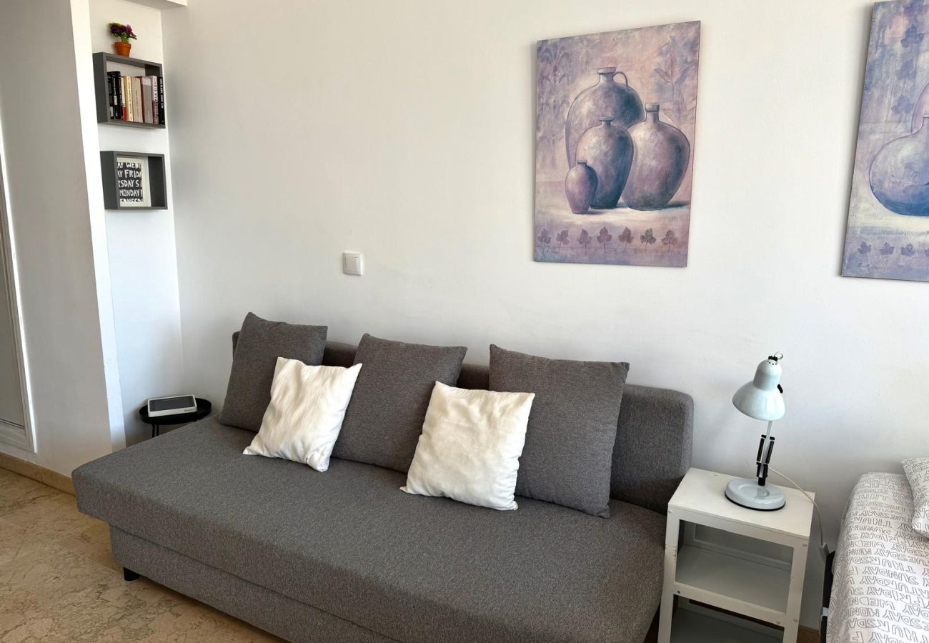 Studio à Torremolinos - Casa Ángeles - Terraza y vista al mar